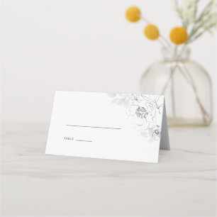 Botaniskt foliage Illustration av Bröllop-platskor Placeringskort