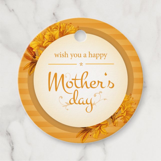 Botaniskt för mors dag gåvor etiketter (Framsida)