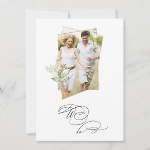 *~* Botaniskt FOTO AR6 OSA + QR Bröllop Inbjudningar