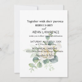 botaniskt foto av elegant eucalyptus inbjudningar