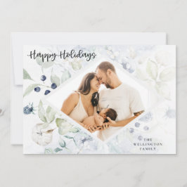 Botaniskt foto från glad helg arktiska vintern julkort