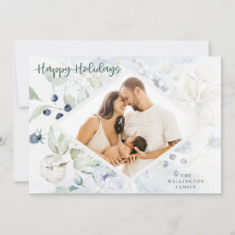 Botaniskt foto från glad helg arktiska vintern julkort