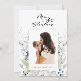 Botaniskt foto från god jul arktiska vintern julkort