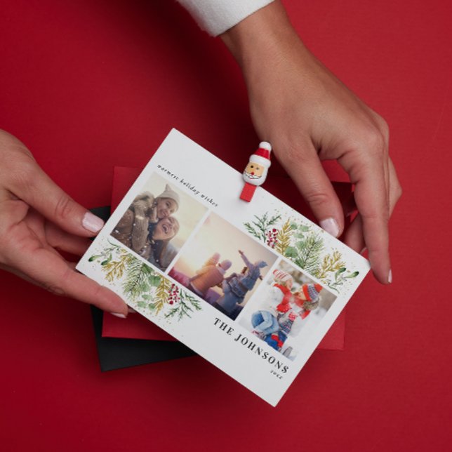 Botaniskt foto-Helgdag för det varmaste Önskemål G Helg Vykort (Be sure to send your loved ones a special Christmas post card this year.)