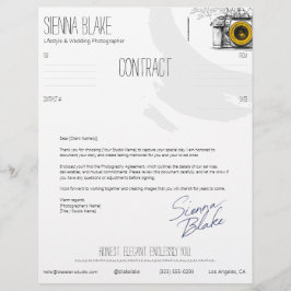 Botaniskt fotograferingskontrakt för kamera, omsla brevhuvud