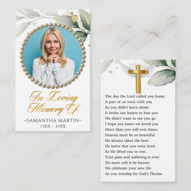 Botaniskt fotopatsterkort visitkort (Fram/baksida)