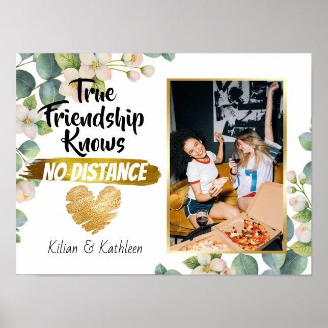 Botaniskt gående Vänskap Avstånd foto Poster (Framsidan)