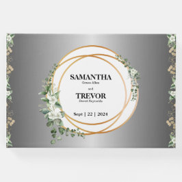 Botaniskt Gilded Golden Ringar & Foliage Guest Boo Gästböcker