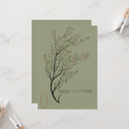 botaniskt grattis på födelsedagen-kort inbjudningar