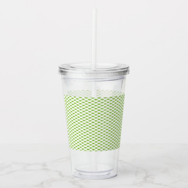 Botaniskt grönt pärmset take away mugg (Framsida)
