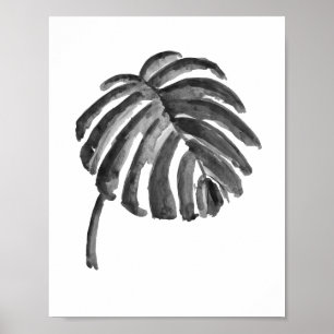Botaniskt Grönt Plant Watercolor Painting Poster