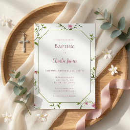 Botaniskt grönt rosa dopinbjudan