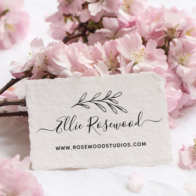 Botaniskt grönt skript Skapa din egen Stämpel (Botanical Greenery Script Create Your Own Rubber Stamp)