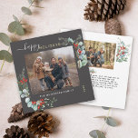 Botaniskt grönt vattenfärgat Elegant Mörk Grått Julkort<br><div class="desc">Du kommer att kärlek dessa vackra julkort! De har botaniska vattenfärgsarrangemang med mistletoe,  gräs grenar,  bär och spädbarn andedräkt.</div>