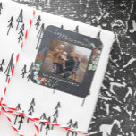 Botaniskt grönt vattenfärgat Rustic Chalkboard Fyrkantigt Klistermärke<br><div class="desc">Du kommer att kärlek den vackra julklippet! De har botaniska vattenfärgsarrangemang med mistletoe,  gräs grenar,  bär och spädbarn andedräkt.</div>