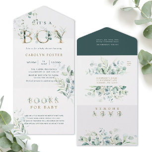 Botaniskt Guld Brev Baby Shower   Böcker För Bebis