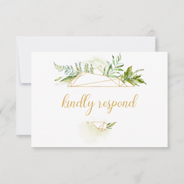 Botaniskt Guld Geometric Crystal OSA Kort (Framsida)