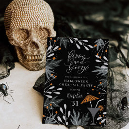Botaniskt Halloween Cocktail-partinbjudningskort Inbjudningar