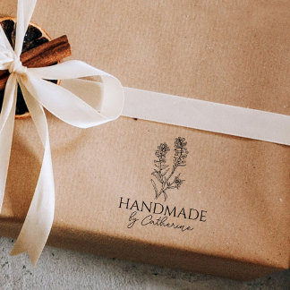 Botaniskt handtagen av (eget namn) stämpel