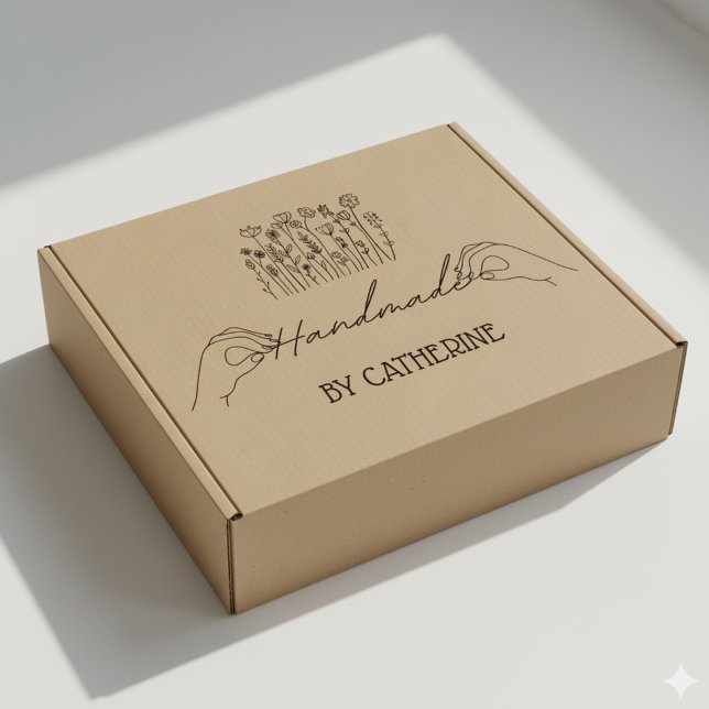 Botaniskt handtaget av (eget namn), Big Large Stämpel (Skapare uppladdad)