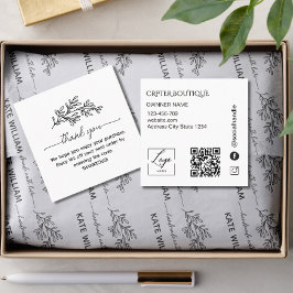 Botaniskt hantverkstillbehör Tackkort Order Insats Rabattkort
