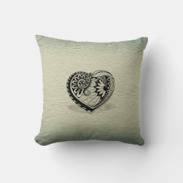 Botaniskt Heart Dekorativ kudde Boho naturdekaler