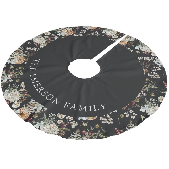 Botaniskt Helgdag Träd Skirt Julgransmatta Borstad Polyester (Vinklad)