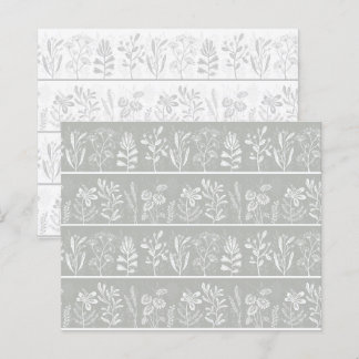 Botaniskt herbarium mjukt grått skrapbokspapper