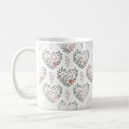 Botaniskt hjärtvalentin kaffemugg