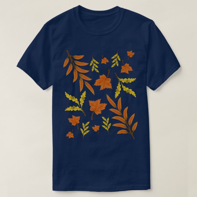 Botaniskt Höst löv Wildlife Nature Fall T Shirt (Design framsida)