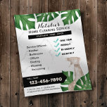 Botaniskt hus Städning Maid Service Marble Flygblad<br><div class="desc">Modern House Städning Maid Service Trendig Marble Botanical Flyers.</div>