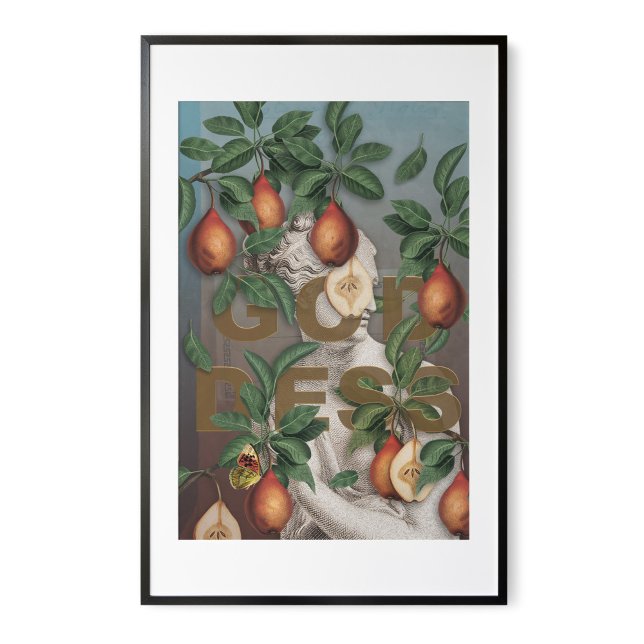 Botaniskt Illustration Collage Goddess Venus Poster (Skapare uppladdad)