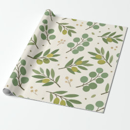 Botaniskt inpackningspapper presentpapper