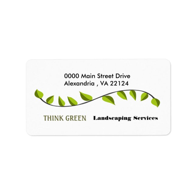 Botaniskt jordbruk Ekologiskt växtlandskap Adressetikett (Framsidan)