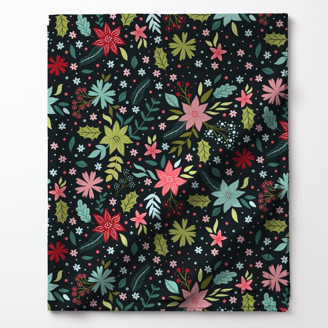 Botaniskt jul blomstermönster tyg (Skapare uppladdad)