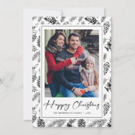 Botaniskt julfoto julkort