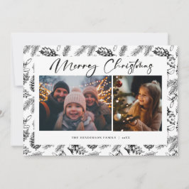 Botaniskt julfoto julkort