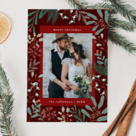 Botaniskt jullrött fotoport, Helgdag Julkort