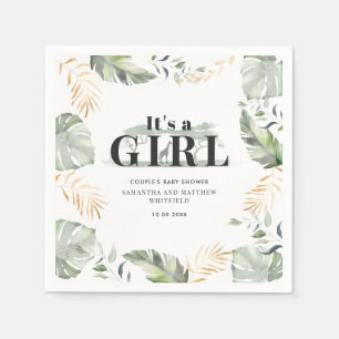 Botaniskt jungle Giraffe par Baby Shower Papper Pappersservett