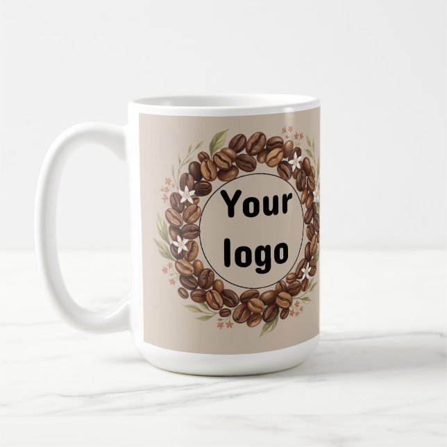 Botaniskt kaffebönsskrän med eget varumärke kaffemugg (Vänster)