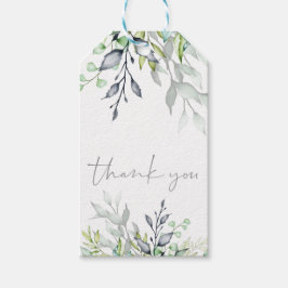 Botaniskt kalligrafi Bröllop Tack Presentetikett