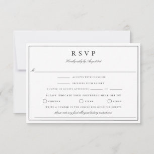 Botaniskt Kammarvapen Monogram Bröllops RSVP-kort Inbjudningar
