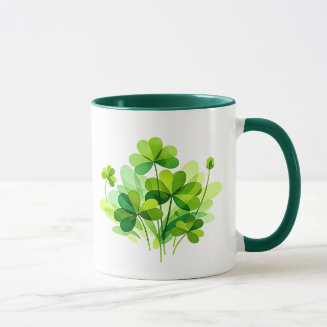 Botaniskt klöverbukett St. Patrick's Day-mugg Mugg (Höger)