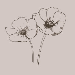 Botaniskt kort för Blommigt Line Teckning Mors dag