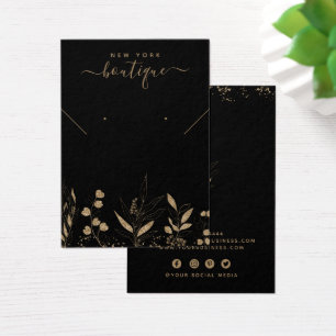 Botaniskt kort för Visning i elegant Glitter