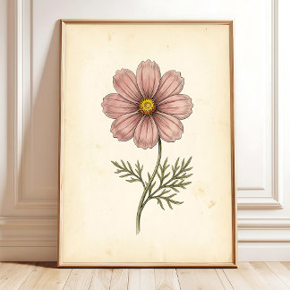 Botaniskt Kosmos Väggkonsttryck Poster