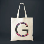 Botaniskt Lila blommor Brev G Monogram Tygkasse<br><div class="desc">Botaniskt Lila blommor Brev G Monogram Tote Bag | Modern och elegant monogram till väska med vattenfärgad illustration av blommor med träkolbakgrund. Den här botaniska totepåsen blir en personlig i perfekten. Andra brev och färg finns tillgängliga.</div>