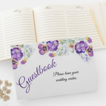 Botaniskt lila pansies Guest Bok