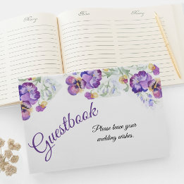 Botaniskt lila pansies Guest Bok