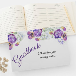 Botaniskt lila pansies Guest Bok